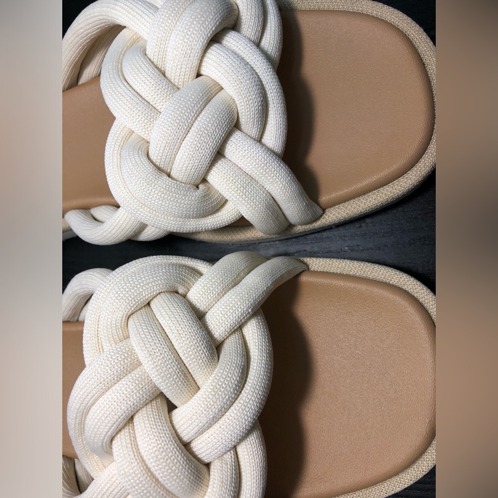 Rothy's Cream Braided Sandals 9.5 - Picture 4 of 11